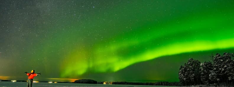 aurores boreales rovaniemi laponie pour noel