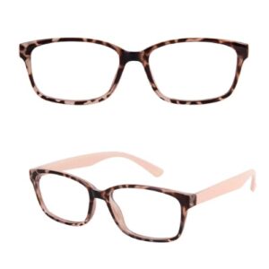 Pink Rectangle Glasses Althea